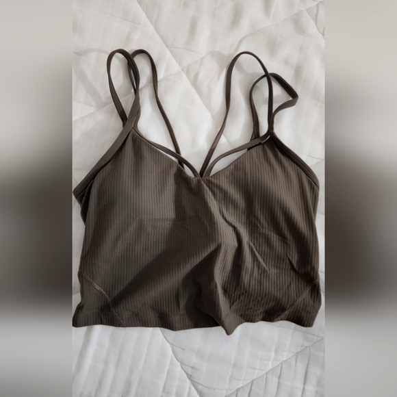 Lululemon Brown Strappy Crop Top - Picture 1 of 2